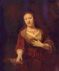 Saskia z Uylenburgh jako Flora